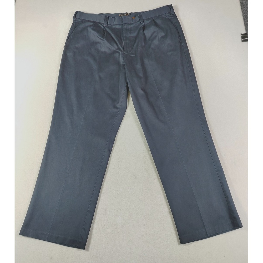 Dockers Pants Mens 42 Blue D4 Relaxed Fit Pleated Chino Khakis Business Office